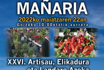 Mañarin bihar egingo den Azokan 25 postu egongo dira eta ahuntz Azpi Gorrien txapelketan 15 sorta