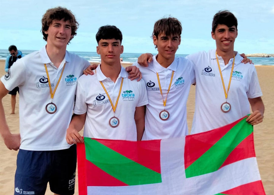Medalla de bronce para los juniors del Tabira en el Campeonato de España de salvamento