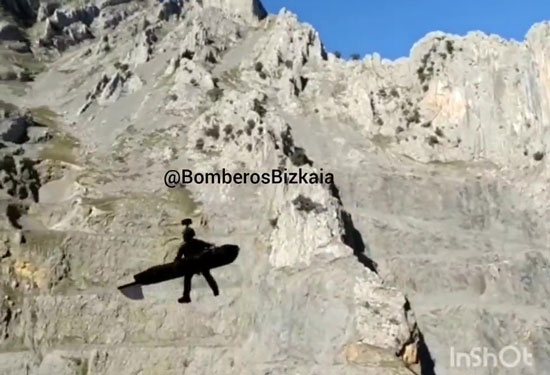 Rescatan a un escalador en Atxarte tras sufrir una caída de 10 metros