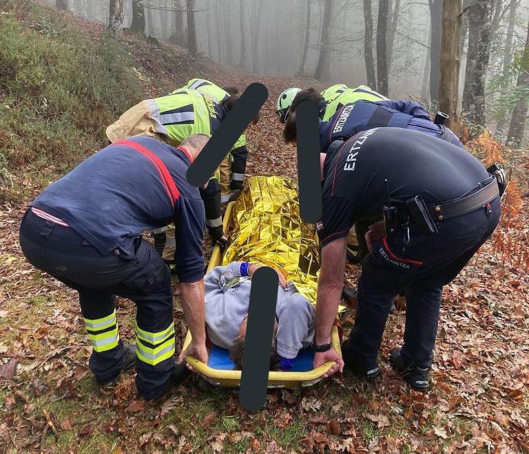 Rescatan a un montañero de </br>42 años que ha sufrido una caída en el parque natural de Urkiola