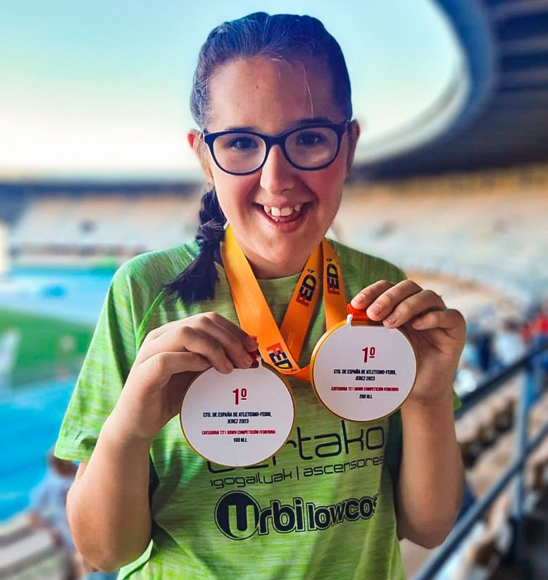 La abadiñarra Uxue Ortiz triunfa en el Campeonato de España con dos oros en 100 y 200 metros