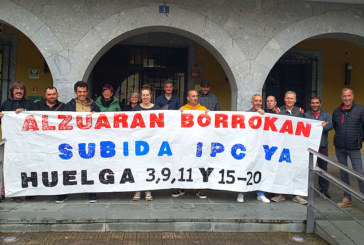 La plantilla de Alzuaran convoca nueve jornadas de huelga por un aumento salarial acorde al IPC