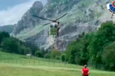 Rescatan en helicóptero a un escalador enriscado en el Alluitz