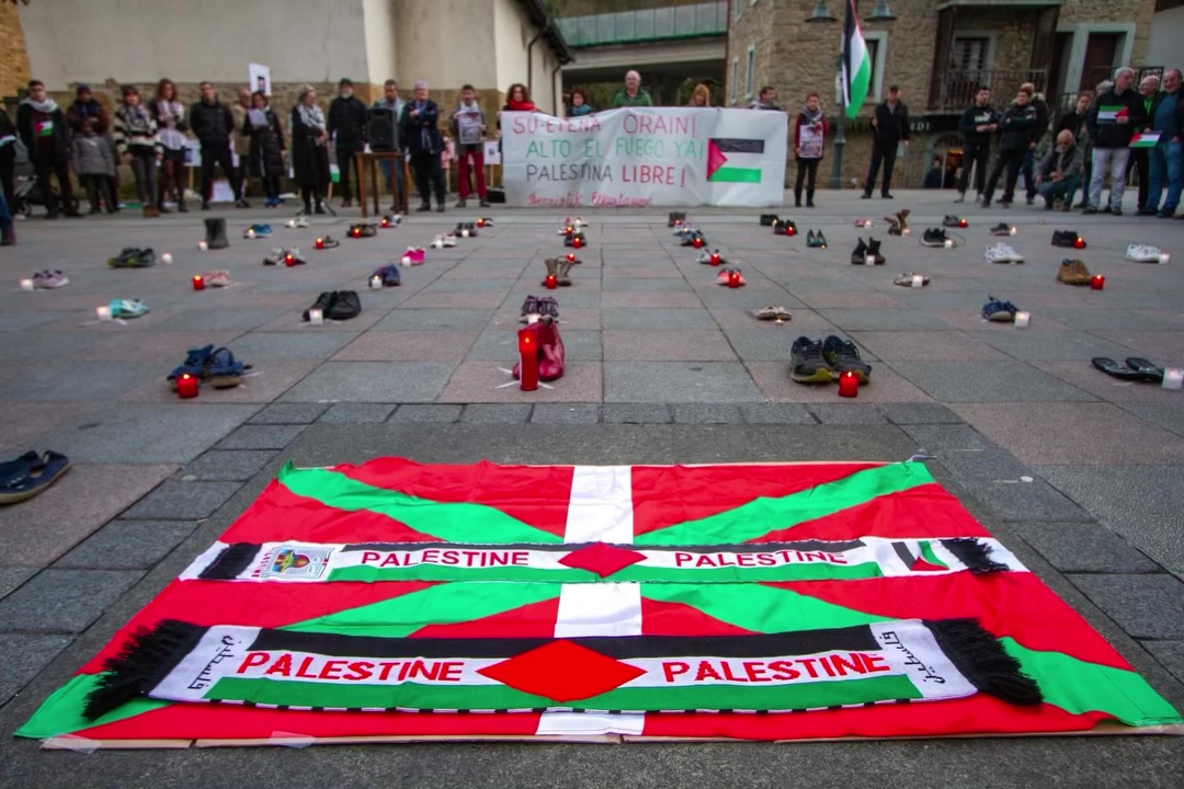 Concentración a favor de Gaza