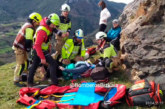 Rescatan a una senderista en las canteras de Mañaria tras lesionarse la espalda en una caída