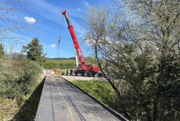 La pasarela de acero corten que sustituye al Puente del Diablo podrá empezar a utilizarse en mayo