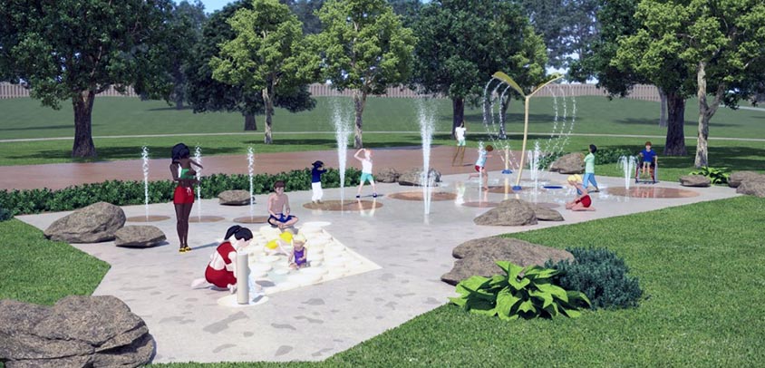 Berriz finaliza las obras del nuevo parque de chorros de agua, que se abrirá al público en mayo