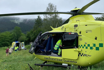 Un hombre resulta herido por una salida de calzada en Kanpazar