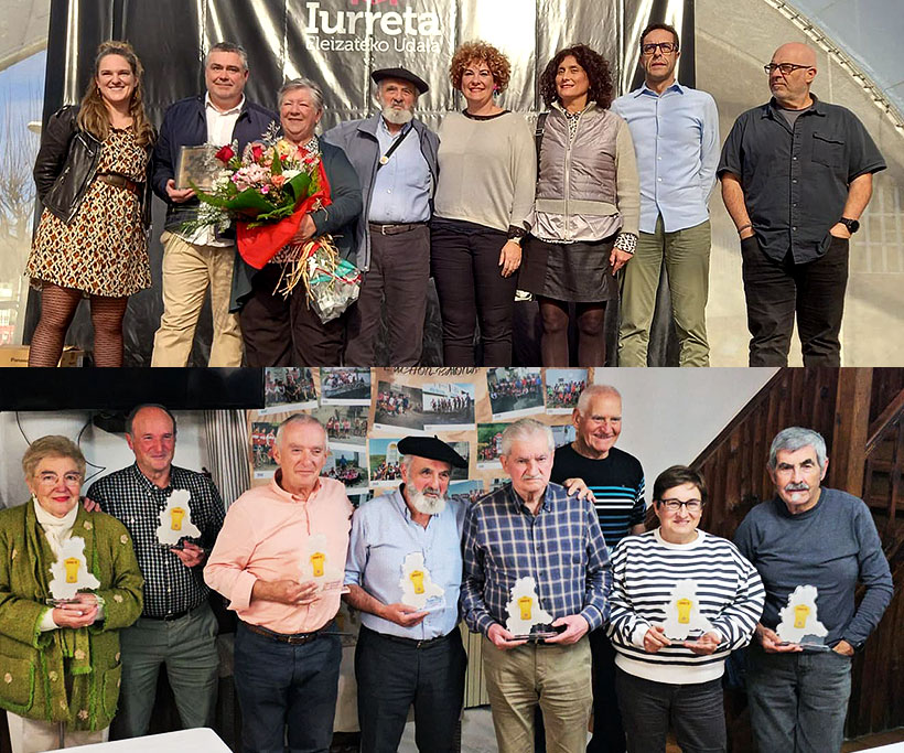 Emotivos homenajes a Kristinas Mardaras y a los fundadores del Iurreta txirrindulari elkartea