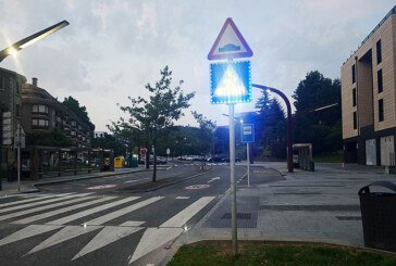 Amorebieta-Etxano instala balizas luminosas en tres pasos de peatones para incrementar su visibilidad