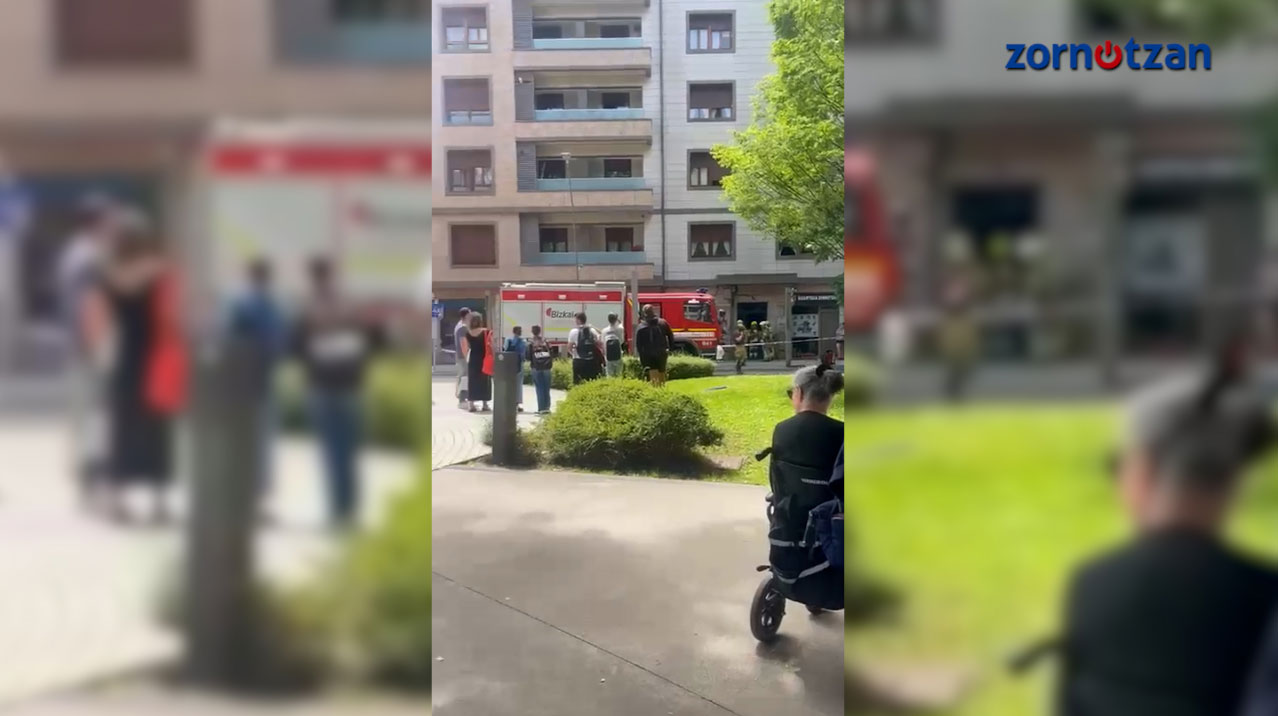 Dos personas son atendidas por inhalación de humo a causa de un incendio en Amorebieta