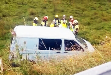 Una persona resulta herida en Otxandio tras salirse de la calzada la furgoneta en la que viajaba