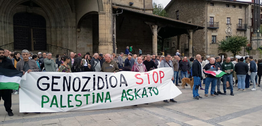 Paros en Durangaldea en protesta por el genocidio palestino