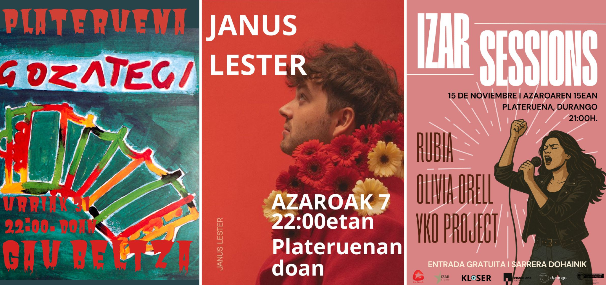 Gozategi y Janus Lester en el Plateruena junto a una experiencia de grabación de videclips