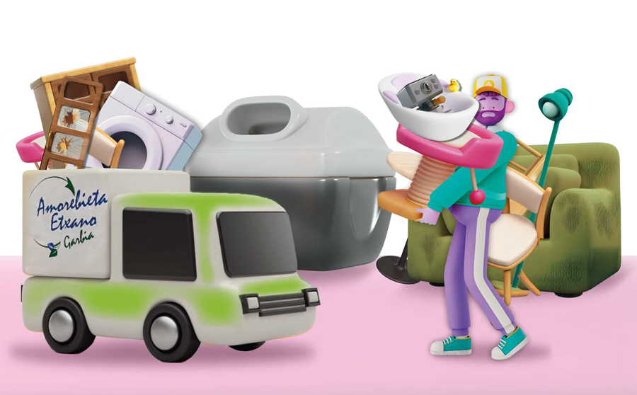 La recogida de enseres voluminosos en Amorebieta requerirá cita previa