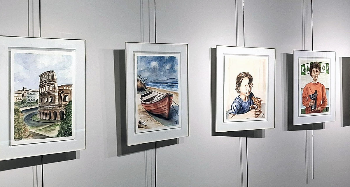 Rafa Peñafiel y Miguel Hernández exponen una selección de acuarelas en Ezkurdi aretoa