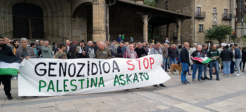 La coordinadora de Durangaldea en apoyo a Palestina convoca nuevas concentraciones para esta tarde
