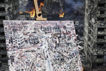 La exposición escultórica ‘El Grito de Gaza’ de la asociación Eskuhalduna se inaugura con una visita guiada