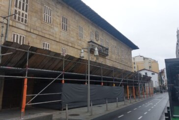 Sanagustinalde se cortará al tráfico mañana por las obras en la cubierta de la antigua Residencia Uribarri