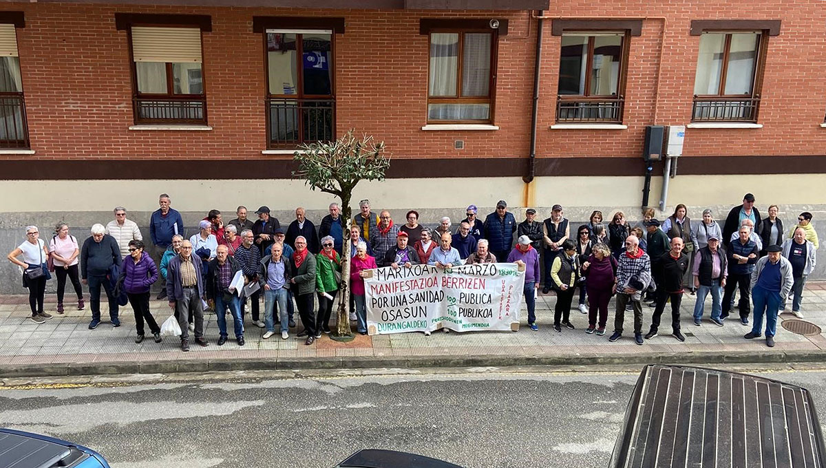 El movimiento de pensionistas convoca una manifestación en Berriz por el deterioro de Osakidetza