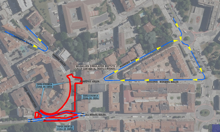 El tráfico desde Karmen hacia Konbenio quedará cortado durante cinco días desde el lunes