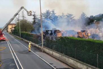 Un incendio en la papelera de Iurreta provoca el corte de la N-634
