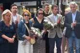 El PP homenajea a Jesús Mari Pedrosa en la placa colocada donde fue asesinado hace 26 años