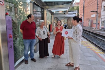 Instalan tres puntos de socorro contra agresiones en la estación y el apeadero de Amorebieta-Etxano